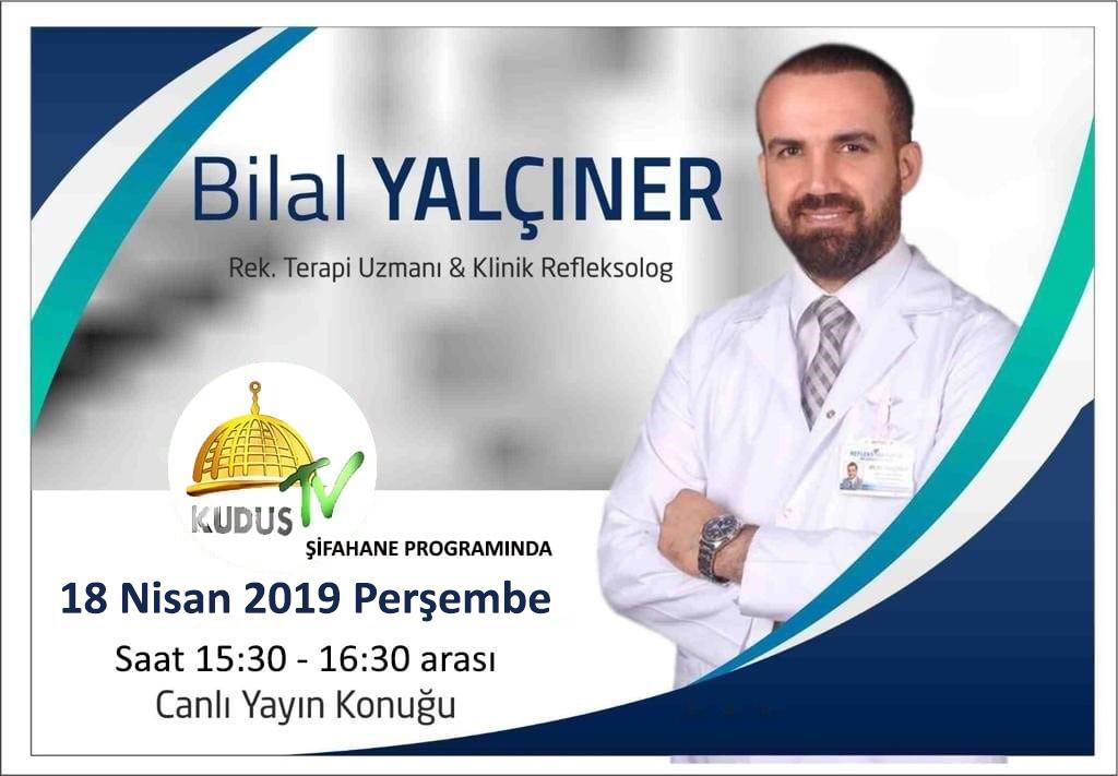 BİLAL YALÇINER HOCAMIZ, 18 NİSAN PERŞEMBE GÜNÜ KUDÜS TV ŞİFAHANE PROGRAMI CANLI YAYIN KONUĞU